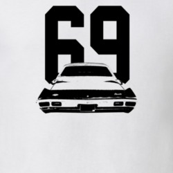1969 Biscayne Rear View With Year Light Color T Shirt