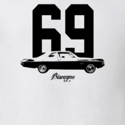 1969 Biscayne Side View With Year And Model Light Color T Shirt
