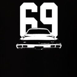 1969 Biscayne Rear View With Year Dark Color T Shirt