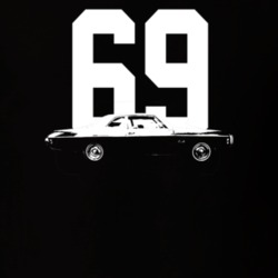 1969 Biscayne Side View With Year Dark Color T Shirt