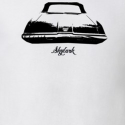 1969 Skylark Rear View With Model Light Color T Shirt