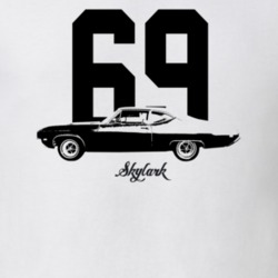 1969 Skylark Side View With Year And Model Light Color T Shirt