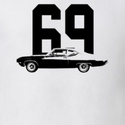 1969 Skylark Side View With Year Light Color T Shirt