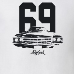 1969 Skylark Grill View With Year And Model Light Color T Shirt