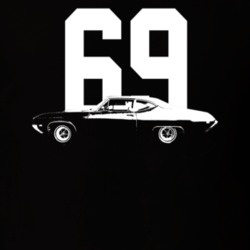 1969 Skylark Side View With Year Dark Color T Shirt