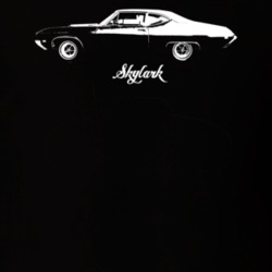 1969 Skylark Side View With Model Dark Color T Shirt