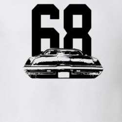 1968 Skylark Rear View With Model Light Color T Shirt