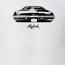 1968 Skylark Rear View With Model Light Color T Shirt