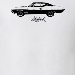 1968 Skylark Side View With Model Light Color T Shirt
