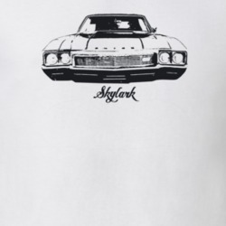 1968 Skylark Grill View With Model Light Color T Shirt
