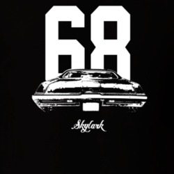 1968 Skylark Rear View With Year And Model Dark Color T Shirt
