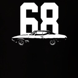 1968 Skylark Side View With Year Dark Color T Shirt