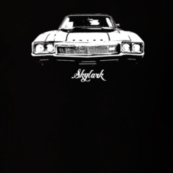 1968 Skylark Grill View With Model Dark Color T Shirt