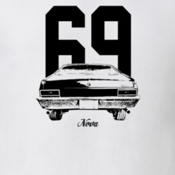 1969 Nova Rear View With Year And Model Light Color T Shirt