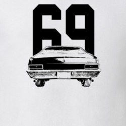 1969 Nova Rear View With Year Light Color T Shirt