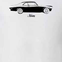 1969 Nova Side View With Model Light Color T Shirt