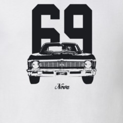 1969 Nova Grill View With Year And Model Light Color T Shirt