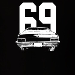 1969 Nova Rear View With Year Dark Color T Shirt