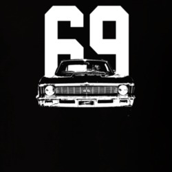 1969 Nova Grill View With Year Dark Color T Shirt