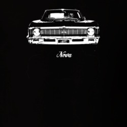 1969 Nova Grill View With Model Dark Color T Shirt