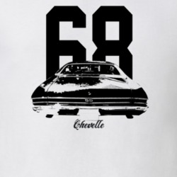 1968 Chevelle Rear View With Year And Model Light Color T Shirt