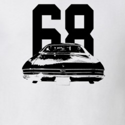 1968 Chevelle Rear View With Year Light Color T Shirt