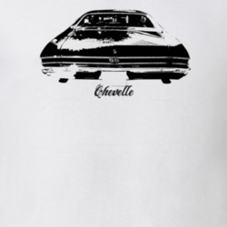 1968 Chevelle Rear View With Model Light Color T Shirt