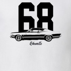 1968 Chevelle Side View With Year And Model Light Color T Shirt