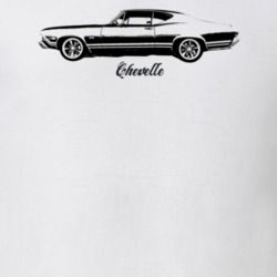 1968 Chevelle Side View With Model Light Color T Shirt