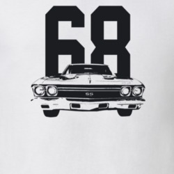 1968 Chevelle Grill View With Year Light Color T Shirt