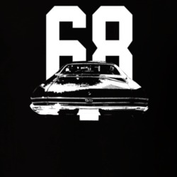 1968 Chevelle Rear View With Year Dark Color T Shirt