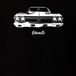 1968 Chevelle Grill View With Model Dark Color T Shirt
