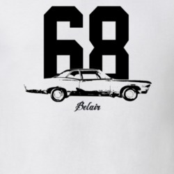 1968 Belair Side View With Year And Model Light Color T Shirt