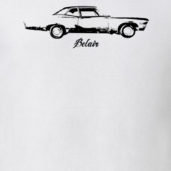 1968 Belair Side View With Model Light Color T Shirt