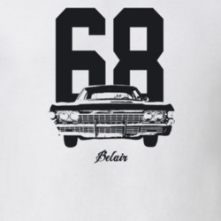 1968 Belair Grill View With Year And Model Light Color T Shirt