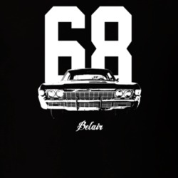 1968 Belair Grill View With Year And Model Dark Color T Shirt