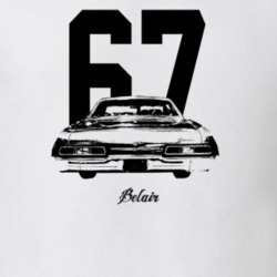 1967 Belair Rear View With Year And Model Light Color T Shirt