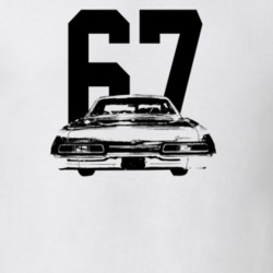 1967 Belair Rear View With Year Light Color T Shirt