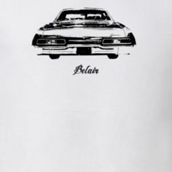 1967 Belair Rear View With Model Light Color T Shirt