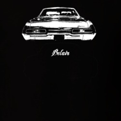 1967 Belair Rear View With Model Dark Color T Shirt