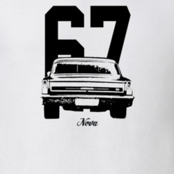 1967 Nova Rear View With Year And Model Light Color T Shirt