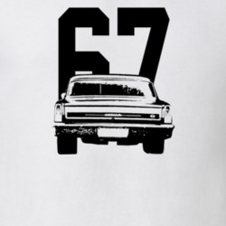 1967 Nova Rear View With Year Light Color T Shirt