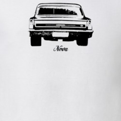 1967 Nova Rear View With Model Light Color T Shirt