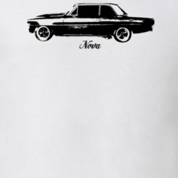 1967 Nova Side View With Model Light Color T Shirt
