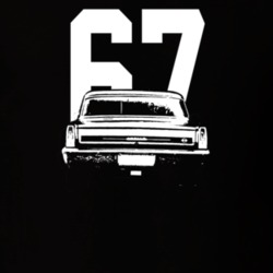 1967 Nova Rear View With Year Dark Color T Shirt
