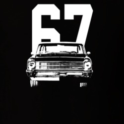 1967 Nova Grill View With Year Dark Color T Shirt