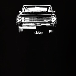 1967 Nova Grill View With Model Dark Color T Shirt