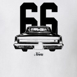 1966 Nova Rear View With Year And Model Light Color T Shirt