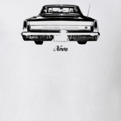 1966 Nova Rear View With Model Light Color T Shirt