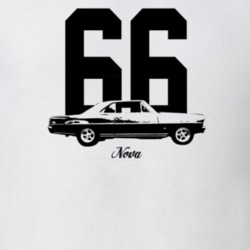 1966 Nova Side View With Year And Model Light Color T Shirt